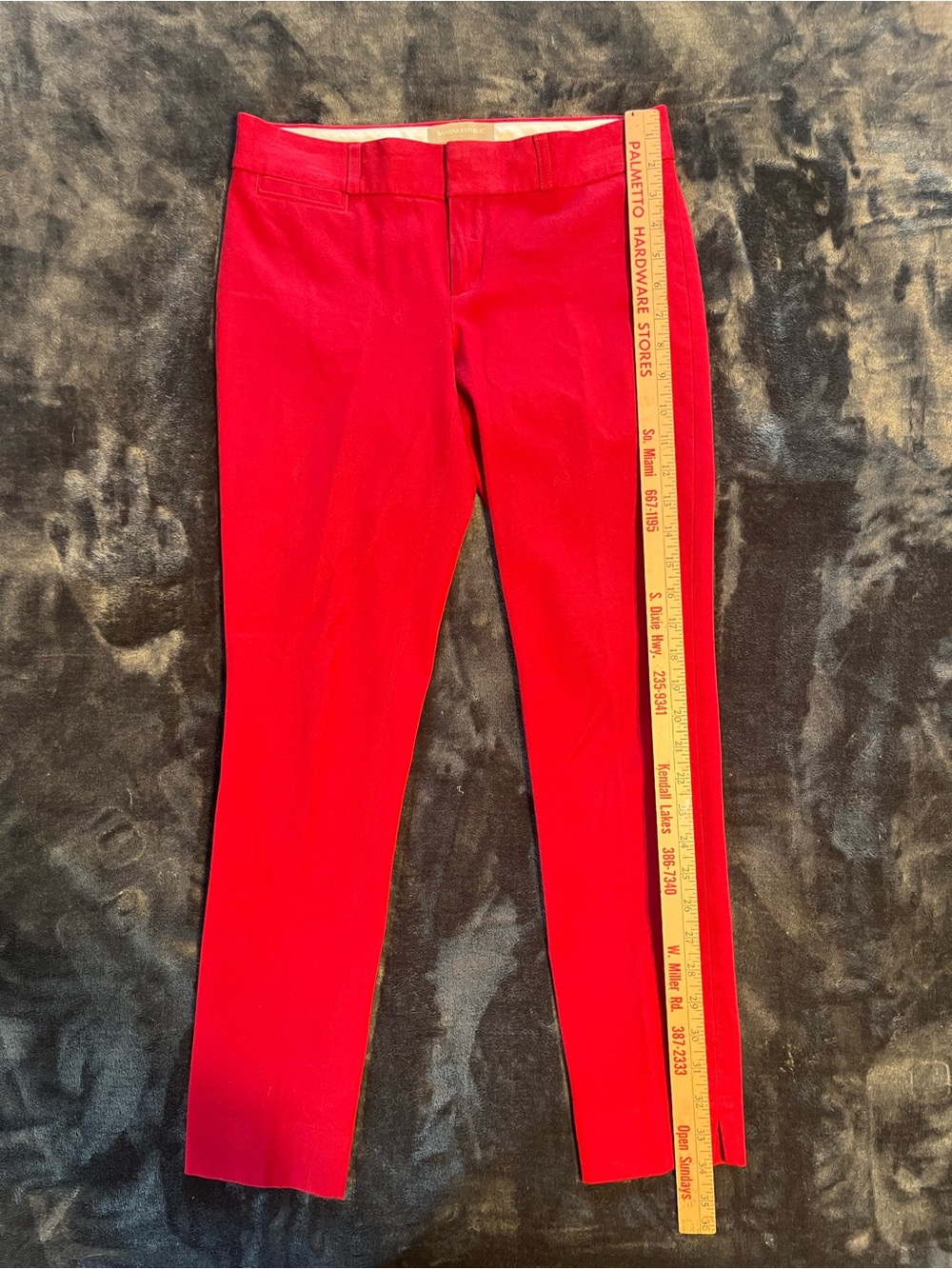 Banana Republic Sloan Slim Ankle Jeans in Red, size 0 - Picture 2 of 7